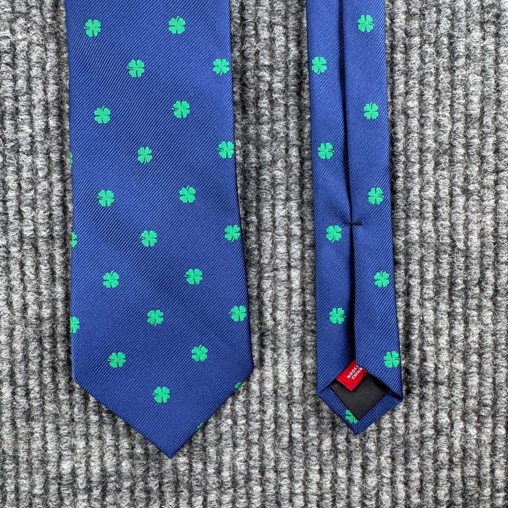 Merona Shamrock Tie Blue Green Clover St Patricks Day Skinny Necktie